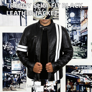 Fashionable Trend High Quality Slim-Fit Zip Fastening Winter Stand Collar Eco-Friendly Breathable <b>Genuine</b> Sheep Skin Front - Product Image 2