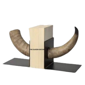 Accessoires de table décoratifs de luxe disponibles en gros, serre-livres modernes en forme de corne verticale en matériau corneux - Product Image 4