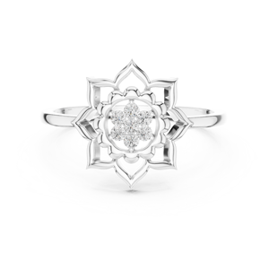 14K Elegant Party Wear <b>Ring</b> in <b>Silver</b> CZ Jewelry - Product Image 5