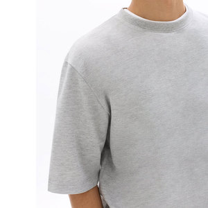 Camiseta Oversize de Hombre con Hombros Caídos, Cuello Grueso, Estilo Oversize, de Algodón Jersey de Alto Gramaje - Product Image 4