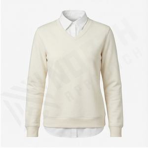 Venta al por mayor Sudadera con capucha recortada Mujer Primavera y otoño Algodón de manga larga Sudaderas con capucha Ropa de mujer Sudaderas con capucha Sudadera de algodón - Product Image 2