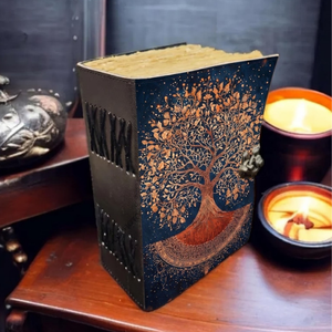 Tree of Life Leather Journal Handmade Blank Spell <b>Book</b> of Shadows Personalized Diary Cottagecore Anniversary Gift 400 Pages - Product Image 2