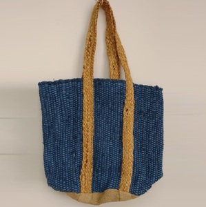 Sac fourre-tout messager bohème en jute et coton 2026 pour femme, grand format, écologique, réutilisable, pour voyage et shopping, personnalisable - Product Image 1