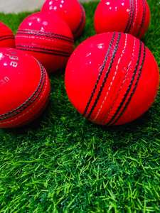 Pelotas de Cricket Cosidas a Mano de Primera Calidad, Cuero Cromado de 5 Capas, Pelotas de Partido de 156 Gramos, Pelotas de Cricket Cosidas a Máquina con Cuero - Product Image 3