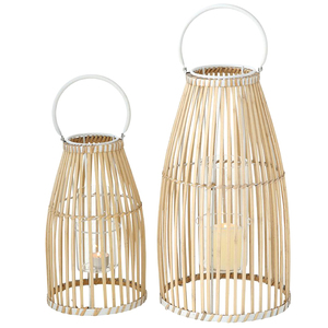 Trending <b>Bamboo</b> Rattan Decorative <b>Lantern</b> Candle Holder for Living Room Ambient Lighting Custom Design - Product Image 1