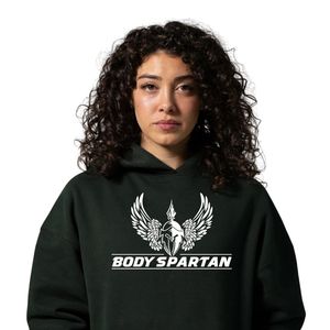 Sweat-shirt à capuche vert foncé pour femme, manches longues, en molleton, décontracté, pour la gym, vêtements de sport, doux et confortable, pour tous les jours - Product Image 2