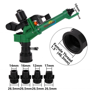 Pistolet d'arrosage oscillant réglable de 1,5 pouce à longue portée avec entraînement par engrenages à 360° pour l'irrigation des fermes, l'agriculture et les pelouses - Product Image 5