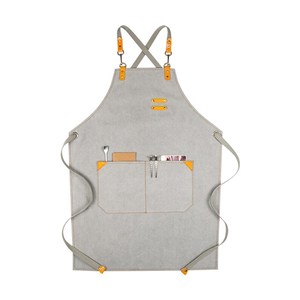 Tablier de barista personnalisé en toile avec sangle en cuir réglable, uniforme professionnel pour café, gilet d'outillage pour barman, vente en gros, fabricant - Product Image 4