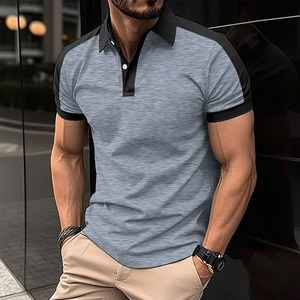 Camisas de Hombre Lisas de Algodón 100% Fabricadas en Fábrica, Camisa Polo de Manga Corta con Logotipo Bordado, Camisas de Hombre de Talla Grande - Product Image 4