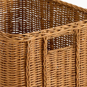 Panier de rangement en rotin tressé à la main, panier organisateur spacieux pour couvertures, coussins et décoration de salon - Product Image 6