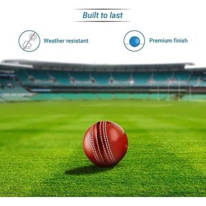 Vente chaude personnalisé de haute qualité 4 pièces points à la main balles de cricket en cuir véritable couleur de logo personnalisé pour la pratique du tournoi - Product Image 3