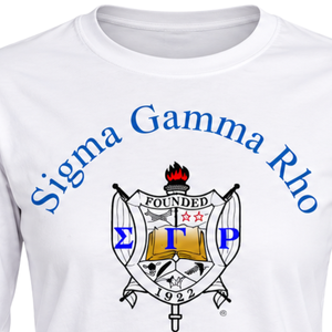 เสื้อยืดแขนยาว Sigma Gamma Rho White 1922 Shield Crest ผ้าฝ้ายนุ่มลายกราฟิกคลาสสิกของชมรมกรีก สำหรับใส่ลำลองทุกวัน - Product Image 5