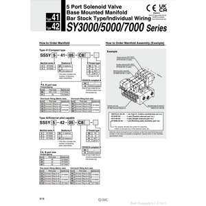 ชิ้นส่วนนิวเมติกส์ SS5Y3-41-17-C4นิวเมติก SMC - Product Image 1