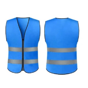 Chaleco de Seguridad de Alta Visibilidad Verde Fluorescente de Poliéster con Tiras Reflectantes, Cierre Frontal con Cremallera, Unisex, Certificado Oeko-Tex - Product Image 5