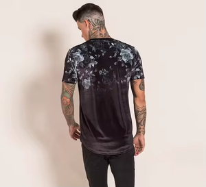 T-shirt personnalisé pour homme, motif sur mesure, 260g, col uni, style vintage, coupe courte, sérigraphie, modèle personnalisé, tendance - Product Image 5