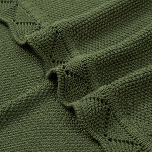 <b>Throw</b> Rectangle Knitted Color Baby <b>Blanket</b> Solid 100% Cotton Eco-Friendly Heirloom <b>Blanket</b> Vietnam OEM ODM 209-278g - Product Image 4