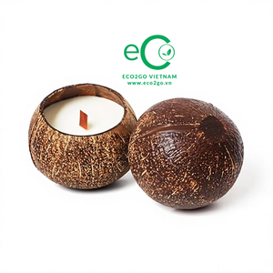 Polished or Natural Color for Coconut Shell Bowl <b>Candle</b>/ Coconut Bowl Scent <b>Candle</b> High Quality and <b>Cheap</b> Price From Eco2go VN - Product Image 3