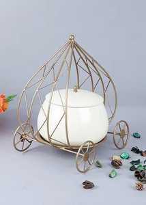 Global favorite Vintage Ceramic <b>Bowl</b> <b>with</b> Metal Cart Frame Airtight <b>Lid</b> for Gifting Wedding Decor - Product Image 3