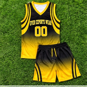 Conjunto de Uniforme de Baloncesto Negro con Degradado Amarillo, Personalizado con Impresión a Medida, Jersey y Pantalones Cortos para Pedidos de Equipos Escolares y Clubes - Product Image 1