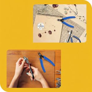 Lot de 2 pinces à perles, mini-outils pour bijoux, pour sertir les perles, pinces à sertir rondes - Product Image 3