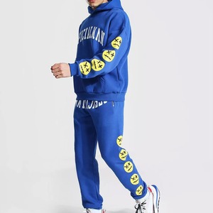 Conjunto Deportivo Unisex de Invierno, Estilo Urbano, Estampado por Sublimación, Transpirable, Ecológico, de Poliéster/Algodón, con Pantalones Acampanados - Product Image 1