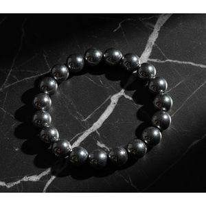 Handcrafted Natural Hematite <b>Beaded</b> <b>Bracelet</b> Grounding Crystal Healing Jewelry Wholesale From India - Product Image 2