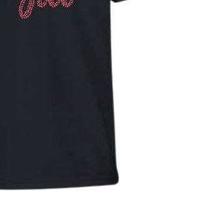 Camiseta Negra de Manga Corta con Cuello Redondo y Diseño de Diamantes de Imitación para Adolescentes, para la Escuela, Uso Diario, Ropa Cómoda para la Calle - Product Image 6