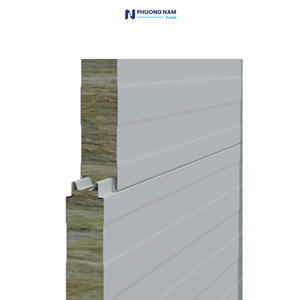 Cao chống cháy đá len Sandwich Panel kim loại nội bộ tường cách âm cách nhiệt cho nhà máy kho xây dựng - Product Image 2