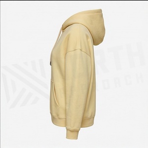 Women Oversize O-Neck Sweatshirt Full Cotton <b>Drop</b> Shoulder Hoodie Style Pullover Casual Streetwear New Customized Color - Product Image 3