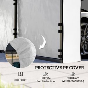 Panel Lateral de Repuesto Impermeable UPF50+ Blanco para Cocheras y Garajes de 10 x 15 pies - Product Image 5