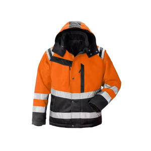Veste de sécurité à capuche pour homme, tissu Oxford 300D, imperméable, avec éclairage LED, haute visibilité, conforme aux normes ANSI Classe 1 et EN ISO Classe 1, réfléchissante pour l'hiver - Product Image 6