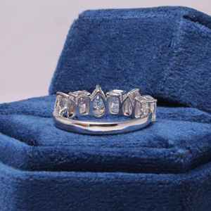 Luxury 925 Sterling <b>Silver</b> 1.20Ct <b>Emerald</b> Cut Lab Grown Diamond <b>Ring</b> Micro Pave Women's Wedding Party Jewelry Wholesale OEM - Product Image 6