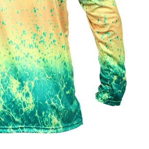 T-shirts de pêche pour hommes à manches longues, de haute qualité, unis, col rond, en Spandex/Polyester 50, anti-UV, séchage rapide, logo personnalisé - Product Image 5