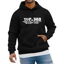 Sweat à capuche graphique « Top Dad » pour homme – Pull en polaire noir de qualité supérieure – Idée cadeau idéale pour la fête des pères - Product Image 4