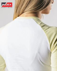 Camiseta Deportiva Blanca de Manga Raglán para Mujer, Marca Index, con Logotipo Frontal, Corte Casual, Cuello Redondo, Tejido de Algodón - Product Image 5
