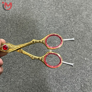 Gold <b>Handle</b> Hair Scissors Straight Blade Salon Barber Cutting <b>Shears</b> Decorative Styling Tool - Product Image 5