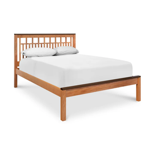 Wholesale Modern Mission Solid Wood <b>Bed</b> | Two-Tone Grid Pattern Architectural <b>Bed</b> Frame - Product Image 6