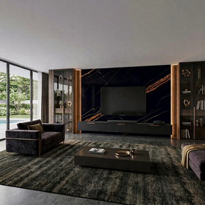 Carreaux de sol en porcelaine polie contemporains 800x2400mm, design ferme, finition brillante effet pierre, pour salon, hall, usage intérieur - Product Image 1