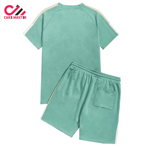 แฟชั่นล่าสุดปี 2026 ชุดลำลองฤดูร้อนสำหรับผู้ชาย เสื้อยืดพิมพ์ลายสีพื้น กางเกงขาสั้น ไซส์ใหญ่ ระบายอากาศได้ดี แห้งเร็ว 100% - Product Image 2