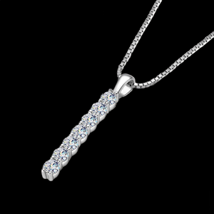 Pendentif lettre L en argent 925 plaqué rhodium avec cristaux ronds sertis griffe, classique, unisexe, pour usage quotidien - Product Image 4