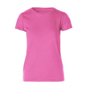 Camiseta de Manga Corta con Cuello Redondo Roja para Mujer, 100% Algodón, Corte Regular, Informal, Lisa, de Verano, de Secado Rápido, Transpirable, de Punto Jersey - Product Image 4