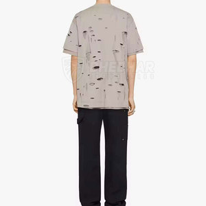 T-shirt pour homme en coton 100% délavé, nouveau design, coupe ample, imprimé, pour usage extérieur, vente en gros, vêtements de mode - Product Image 3