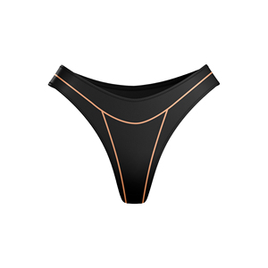 Culottes string sexy pour femmes, imprimées, taille mi-haute, en spandex rouge, respirantes, écologiques, sans coutures, avec logo à la taille - Product Image 3