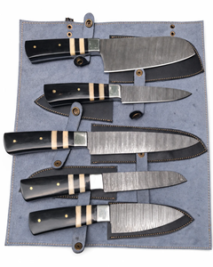 Juego de Cuchillos de Cocina de Acero de Damasco Premium, Hechos a Mano, con Mango de Madera Natural, para Hoteles y Restaurantes - Product Image 5