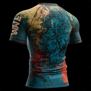 Chemises de sublimation MMA personnalisées pour hommes, t-shirts d'entraînement de musculation pour hommes, hauts de boxe MMA pour hommes - Product Image 4