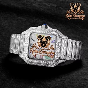 Reloj de Lujo con Diamantes Moissanite VVS en Plata 925, Completamente Adornado, para Fiestas y Uso Diario, Disponible en Grandes Cantidades - Product Image 4