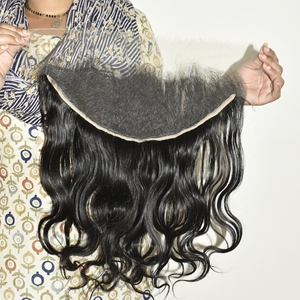 Cabello humano indio sin químicos, frontal HD, ondulado, con doble trama, sedoso, de onda profunda, de aspecto natural, precio al por mayor. - Product Image 5