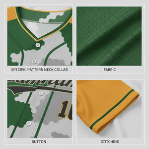 เสื้อเบสบอลซอฟต์บอลแบบยูนิเซ็กซ์สั่งทำได้ 100% โพลีเอสเตอร์ พิมพ์ลายด้วยความร้อน ป้องกันแบคทีเรีย แห้งเร็ว ระบายอากาศได้ดี - Product Image 6