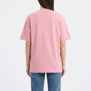 T-shirt personnalisé pour femme avec motif cœur, en jersey uni, décontracté, à manches courtes, en coton, vêtement de mode imprimé, vente en gros - Product Image 6