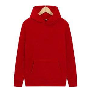 Sweat à capuche polaire personnalisé pour homme, uni, coupe oversize, épais, style streetwear décontracté avec poches - Product Image 4